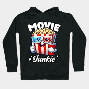 Movie Junkie Funny Cinema Film Design Popcorn 3D Glasses Hoodie